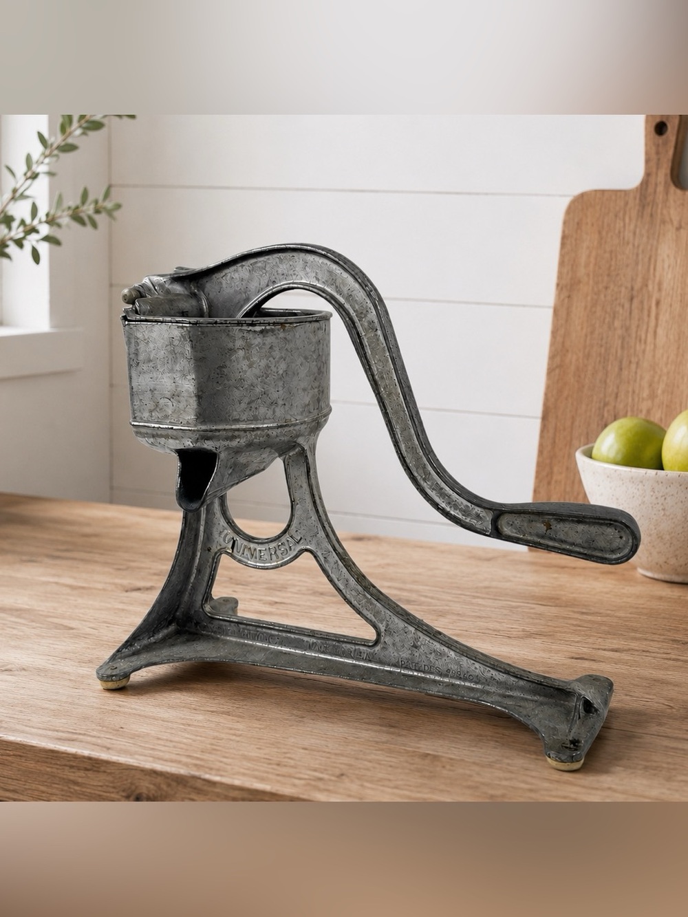 Vintage (1930s) Universal Cast Aluminum Food Press Kitchen Decor Art Deco USA